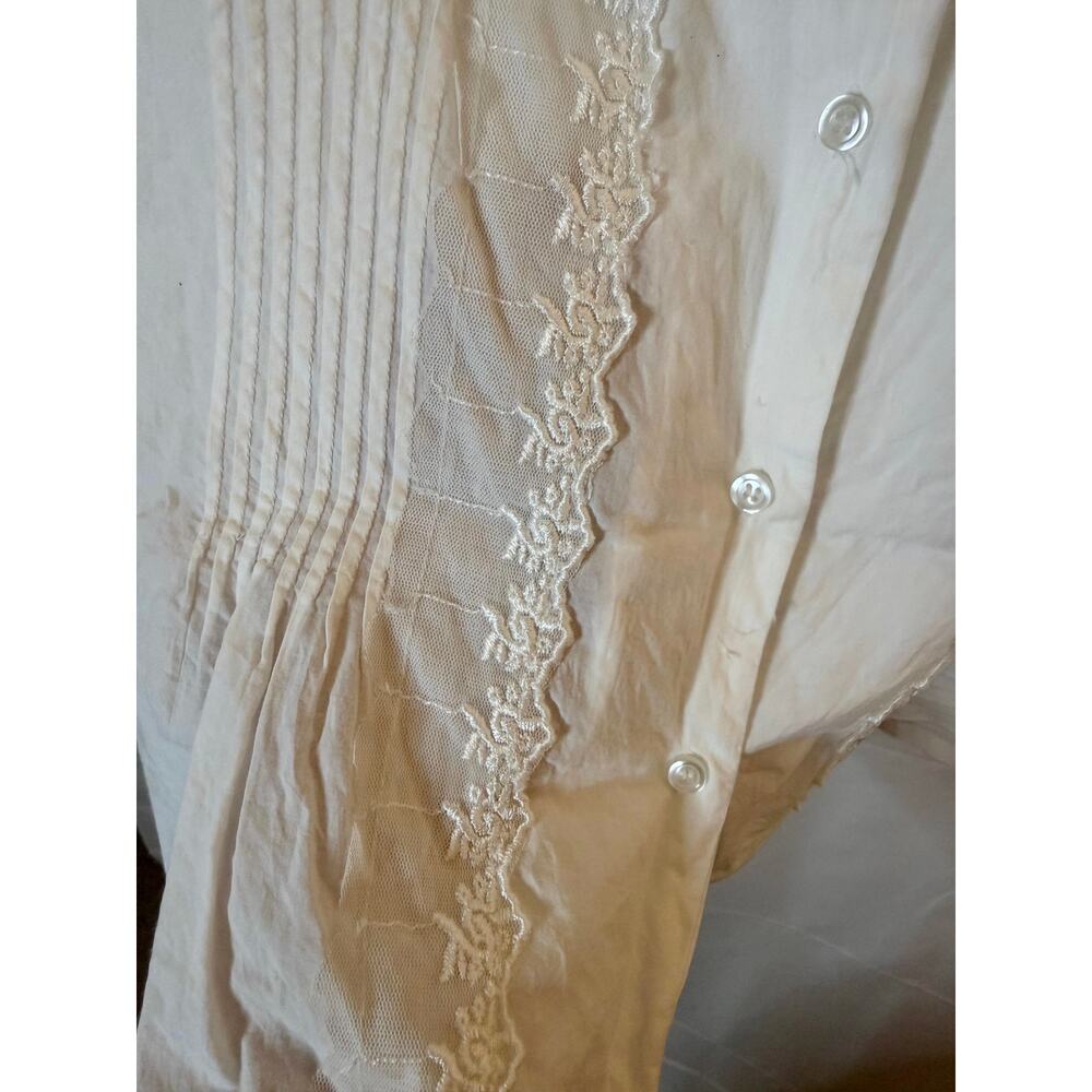 A.L.C. (A.L.C. Clothing) cotton button-up blouse in white Women's sz. 1X - Picture 5 of 8